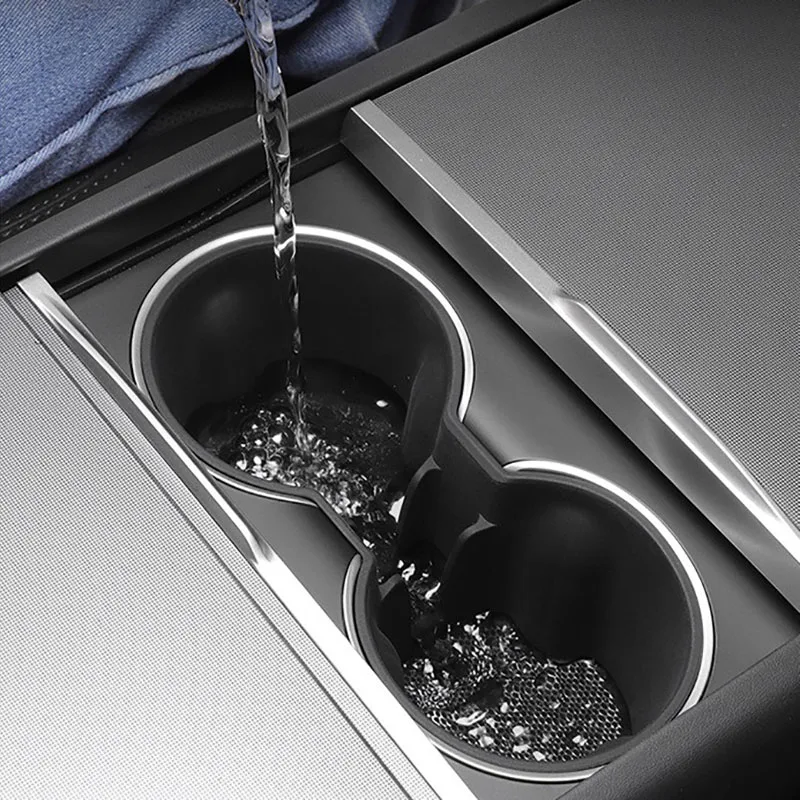 ل تسلا نموذج Y العرعر 2025 حامل الكأس سيليكون مركز التحكم شرب زجاجة المحدد سدادة نموذج جديد + الملحقات الداخلية #6