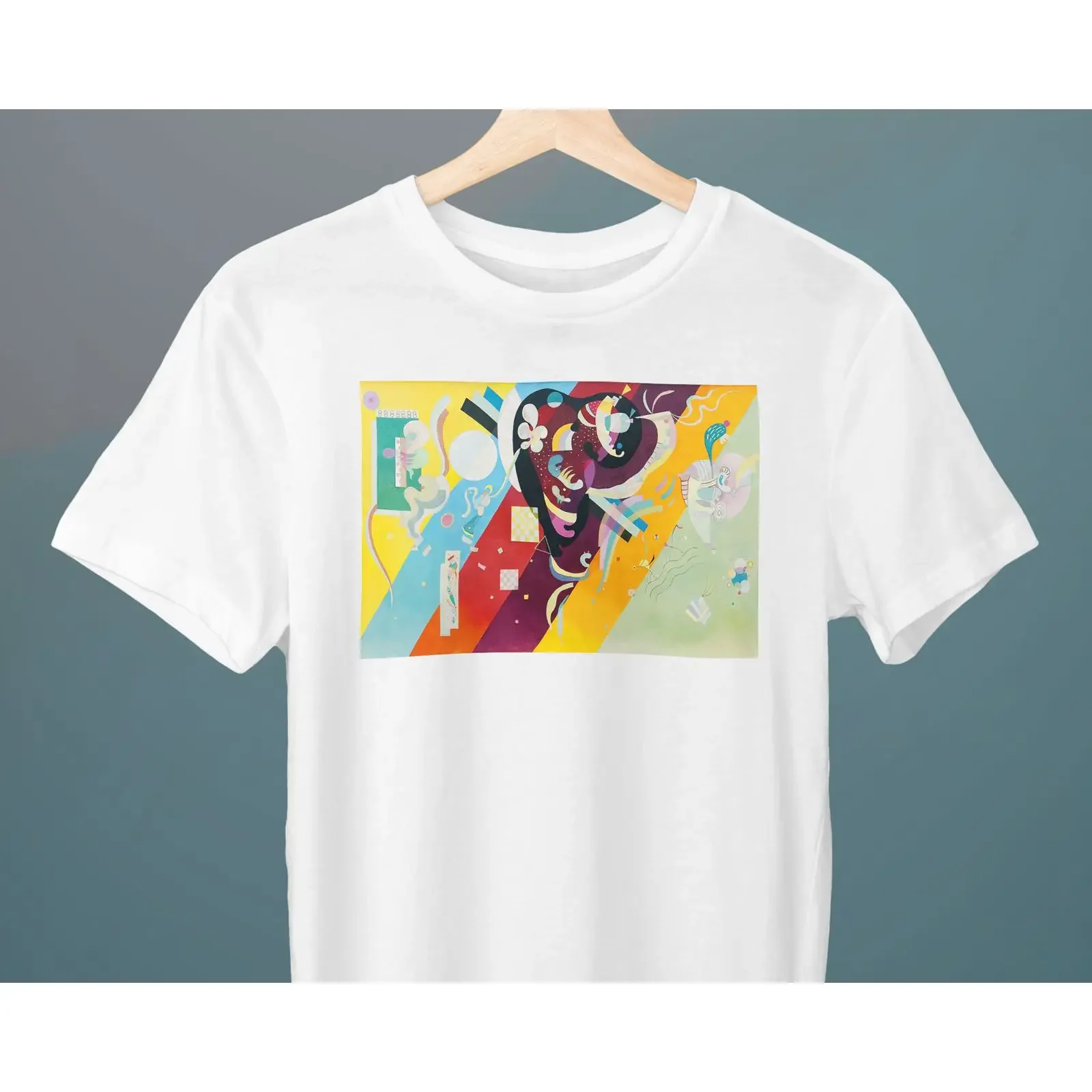 Camiseta con diseño de arte abstracto de Wassily Kandinsky Composition IX, pintura geométrica para amantes, estilo vintage, ligeramente cómoda y suave