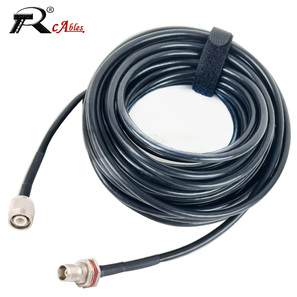 RG58 Cable Coaxial Jumper Low Loss TNC Male to Waterproof TNC Female Bulkhead WiFi Antenna Extension for Professional Use