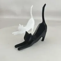 1Pcs Cute Cat Desktop Decoration Handcrafted Cat Pet Sculpture 3d Printed Simulation Ornament For Party Home