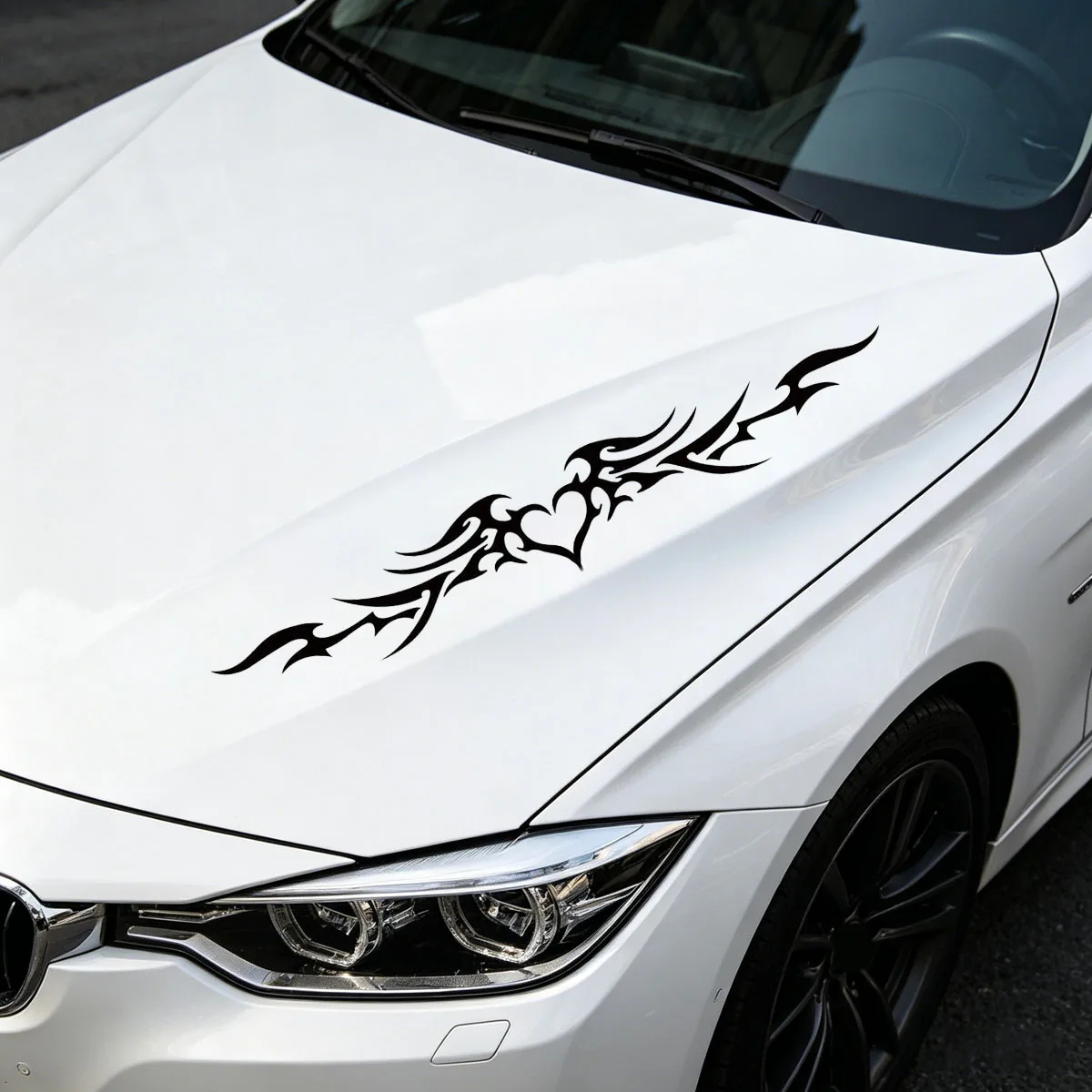 DIY Herzflügel-Aufkleber für Autoscheiben, Fahrzeugdekorationen, Selbstklebende Vinylfolie für den Außenbereich – Detail 2