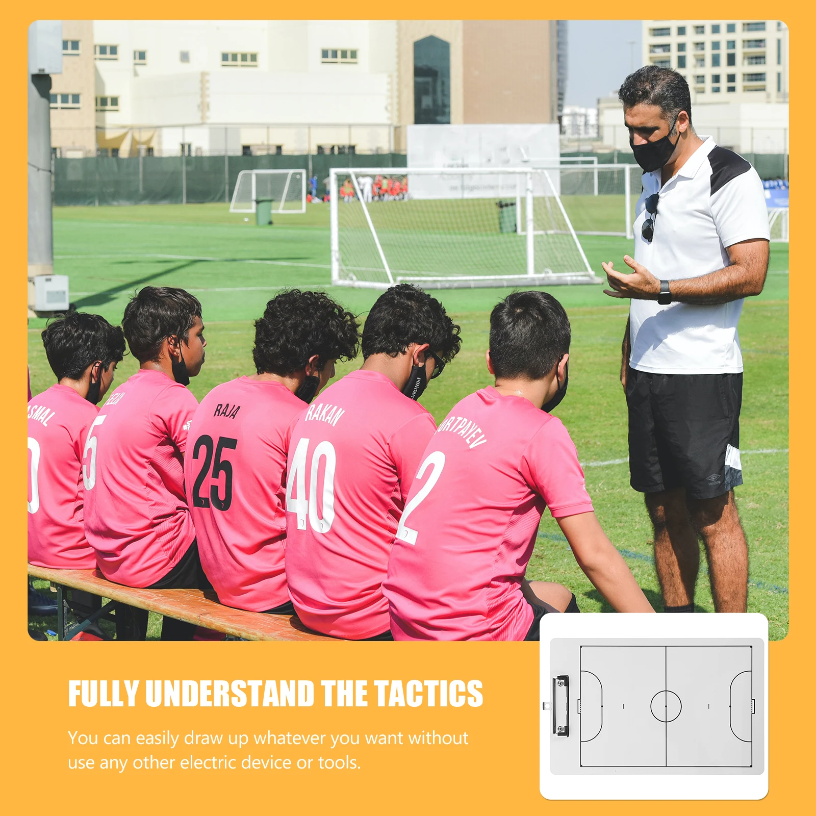 

1pcs Soccer Coaching Board Pvc Reusable Match Planning Tool Light Clipboard For Sports Training Competition Board