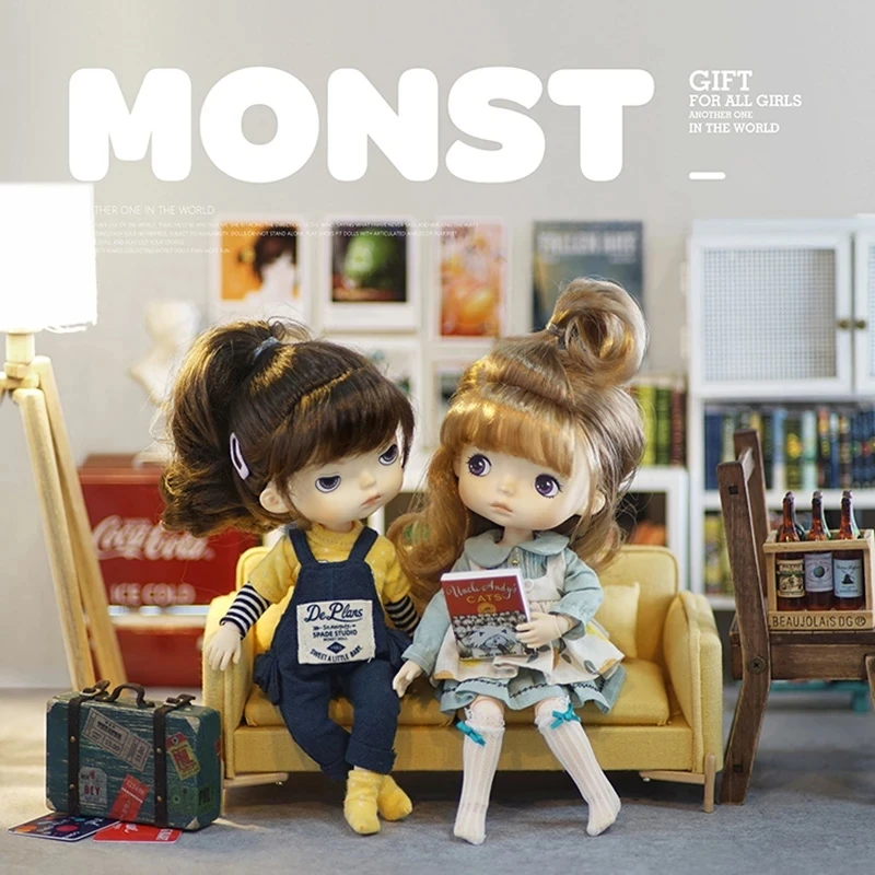 Monst Doll 20 Cm Bjd Doll Full Set Savage Baby Rubber Dolls Toys Whole Body Joints Movable Kids Birthday DIY Gift Surprise