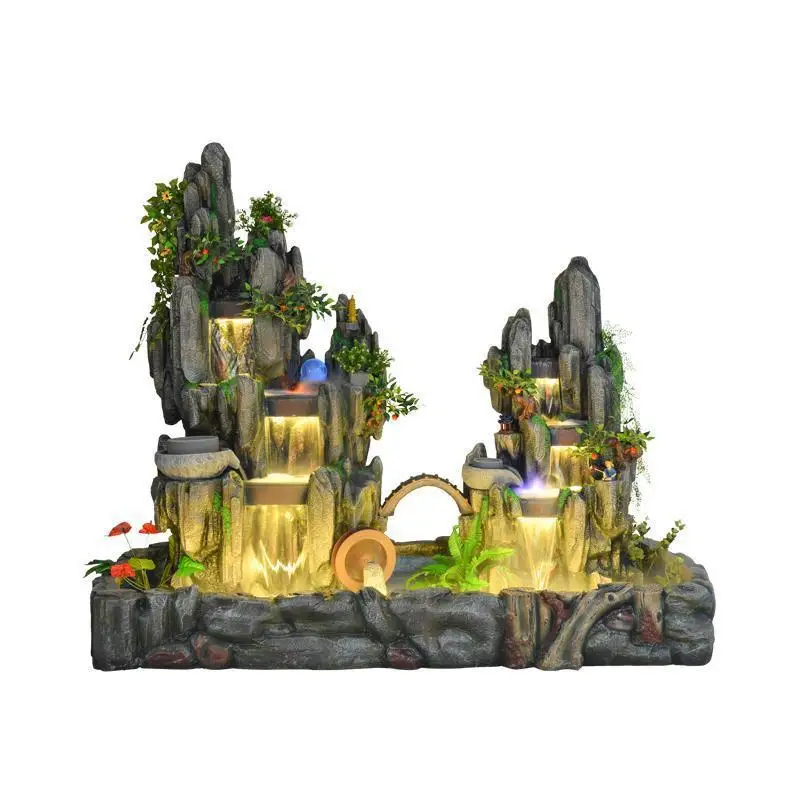 Large rockery flowing fountain outdoor garden courtyard landscape outdoor landscaping feng shui fish pond decorative ornament