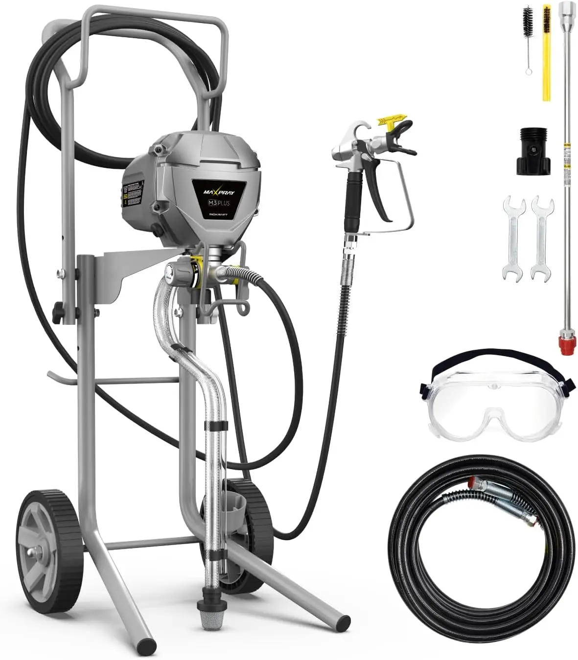 Cart Airless Paint Sprayer, Highly Efficient Thinning-Free Minimal  for Up to 15 Gallon  Painting