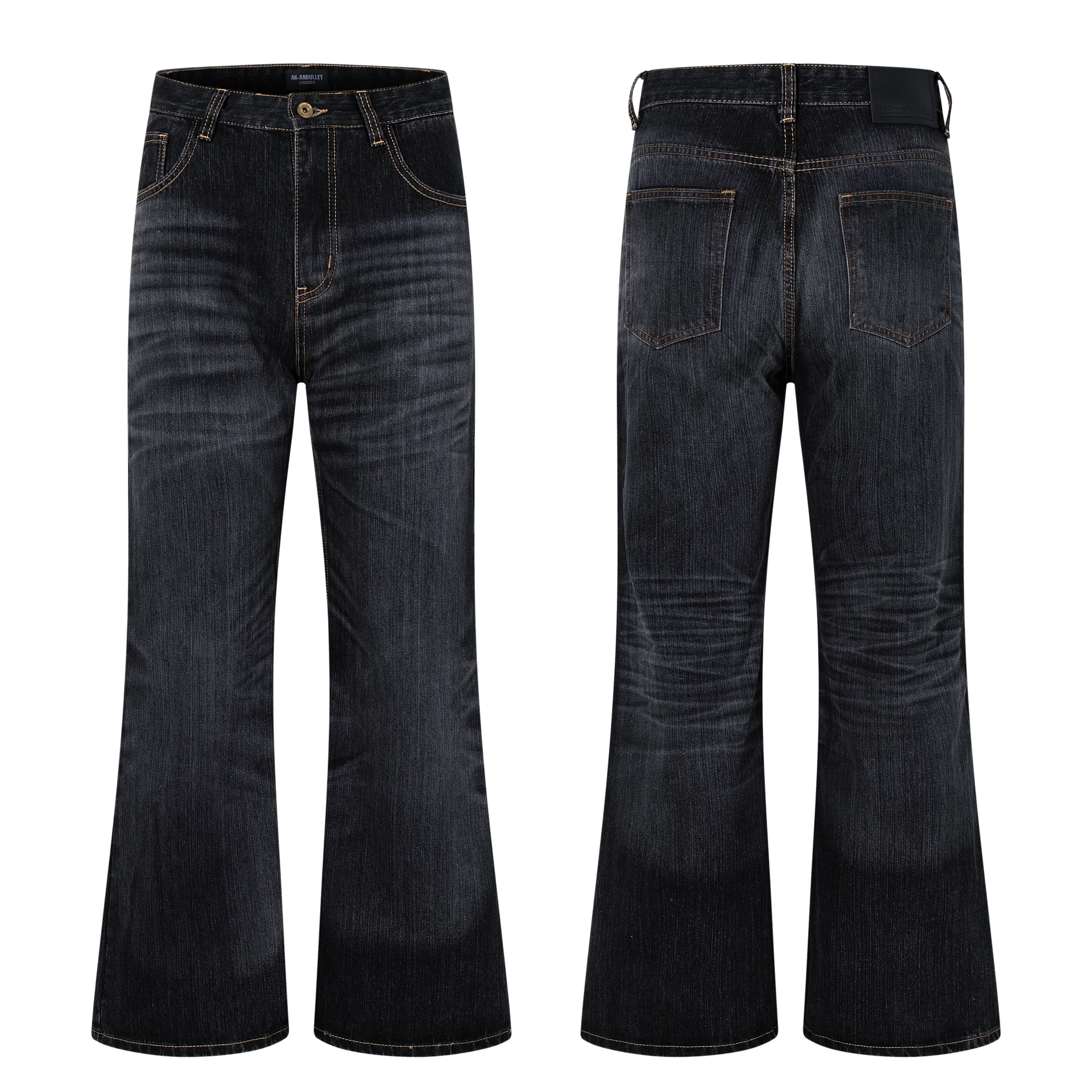 

AL80021 BLCG High Waist Super Quality Loose Fitting Denim Pants Heavy Thick Unisex Fashion Stylish Jeans