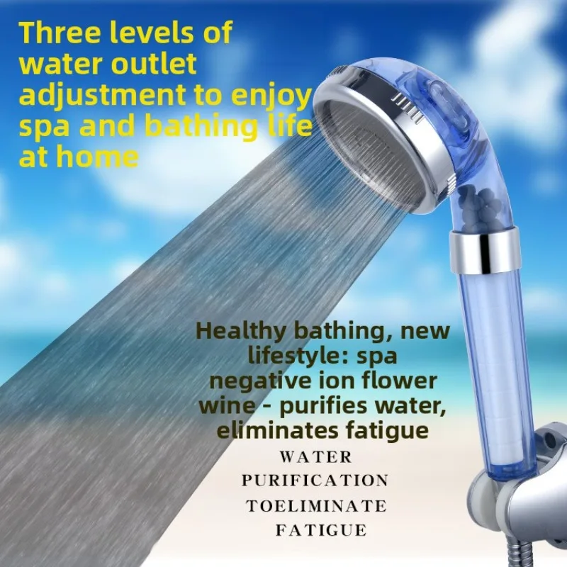 

Three-speed Adjustment Filter Pressurized Water-saving Nozzle PP Cotton Shower Head Handheld Removable Shower
