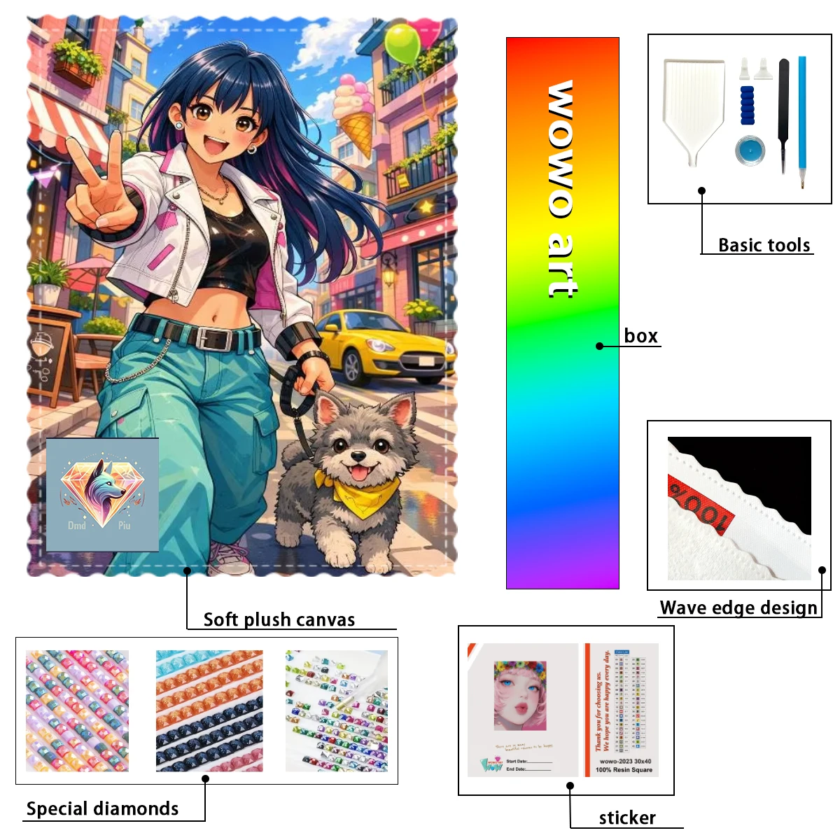 【piu-diamond-art】la-chica-que-pasea-a-su-perro-100-resin-fd-ab-cr-diamond-stamping-kit-perfect-masterpiece-worth-buying