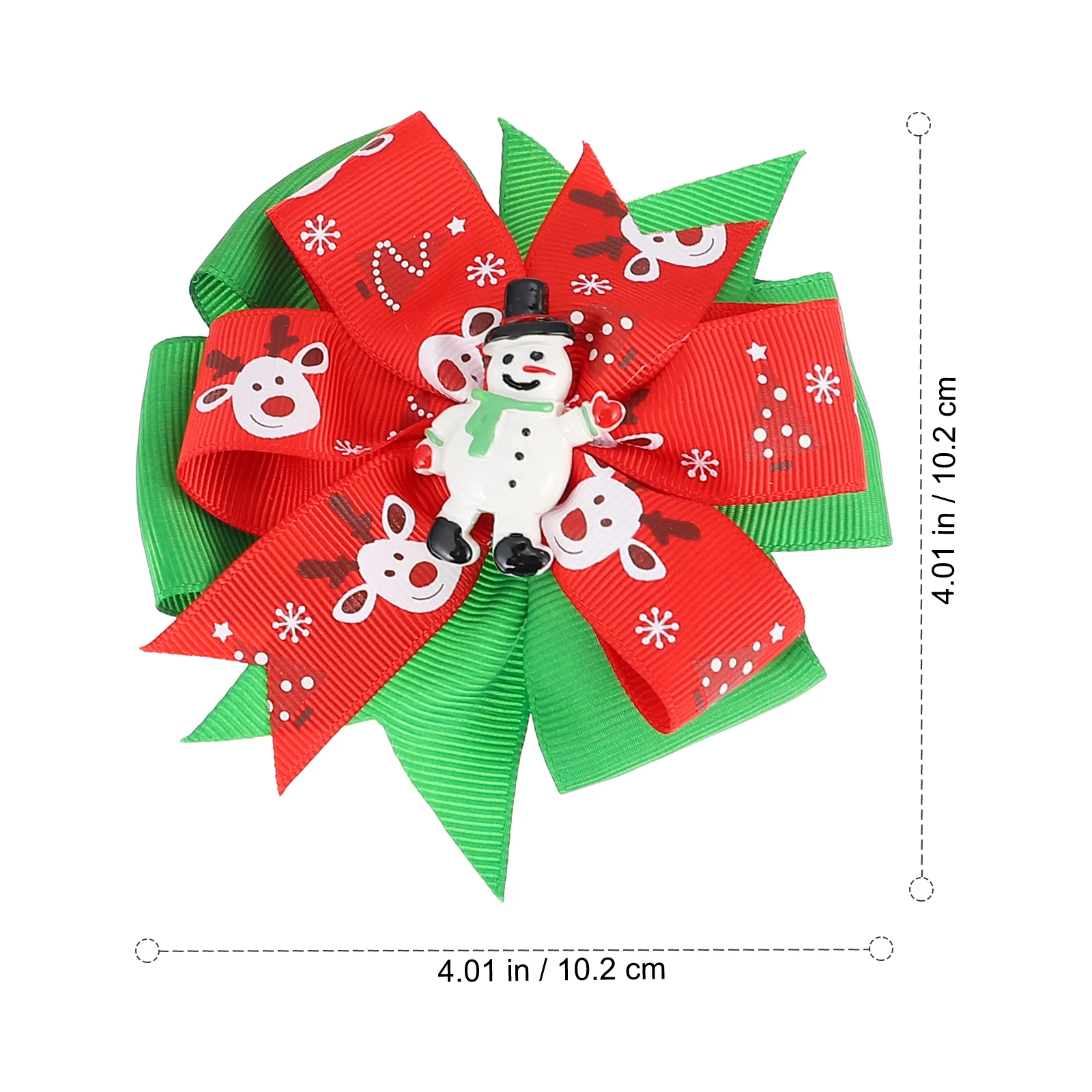 

3PCS Christmas Tree Hair Accessories Festive Fabric Clamps Girls Barrettes Cloth Hairpins Bright Christmas Hair Clips