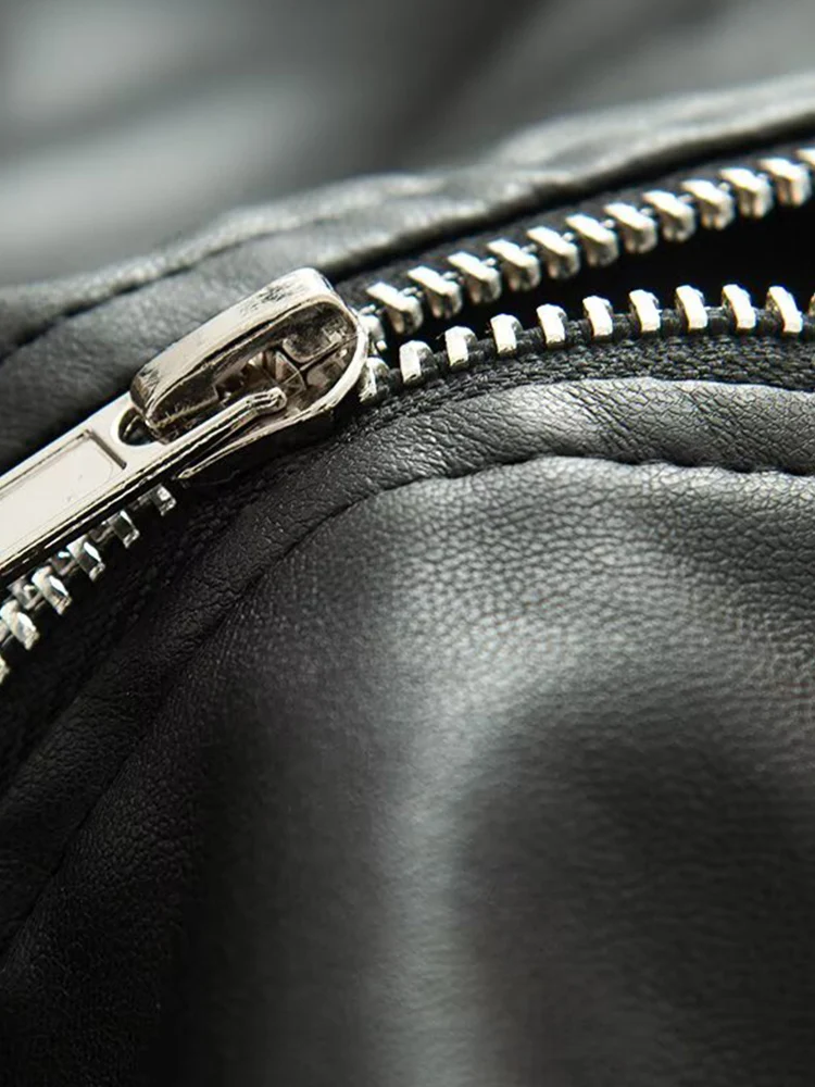 유럽 및 미국 스타일 여성 의류 신상 패셔너블하고 다재다능한 루즈 캐주얼 라펠 가죽 재킷