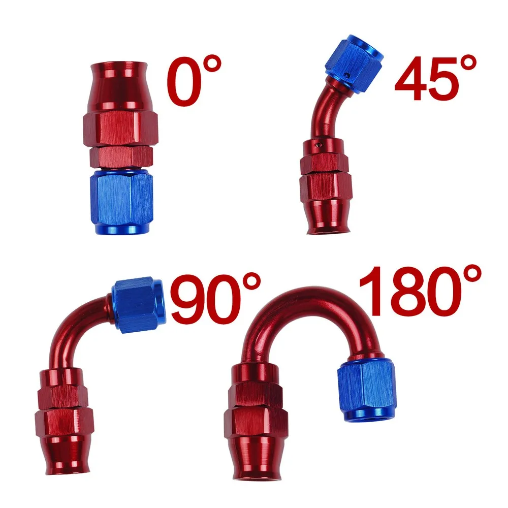 AN8 AN10 الفولاذ المقاوم للصدأ PTFE خط الوقود 20FT 6 10 تركيبات خرطوم عدة TF-1055