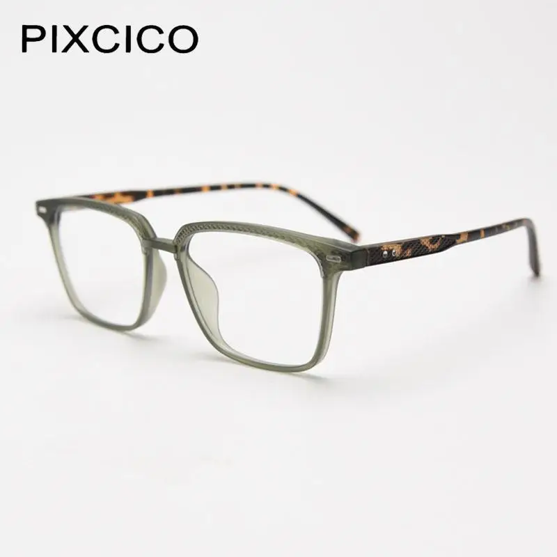 R56902 Reading Spectacles +0.5~+3.5 Women Fashion Scrub Frame Presbyopic Eyeglass Men Trend Rivet Transparent Spectacle Frame