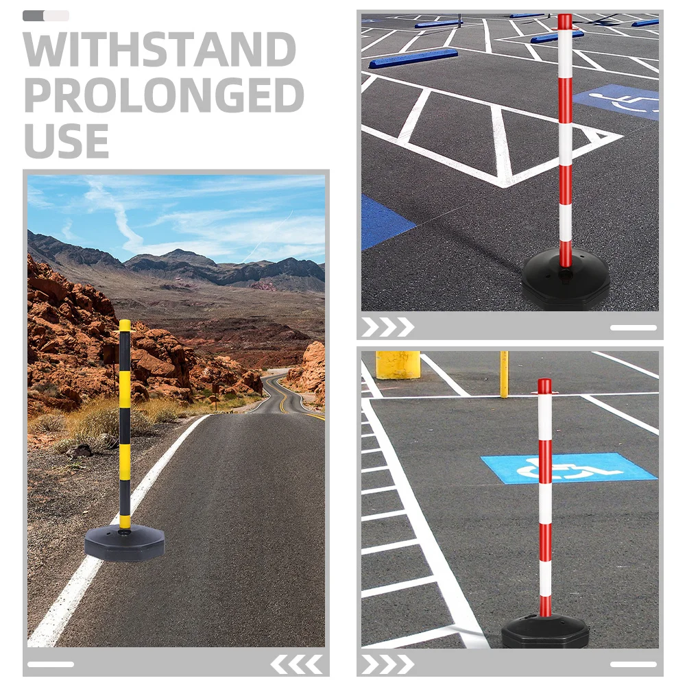 

2Pcs Delineator Post with Base Anti Collision Column Bright Colors Stable Water Fillable Driving Cones for Training