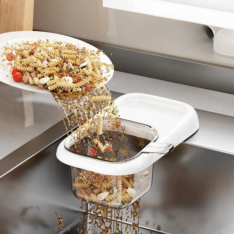 Kitchen sink drain basket, sink separation leftovers tea residue filter basket drain shelf