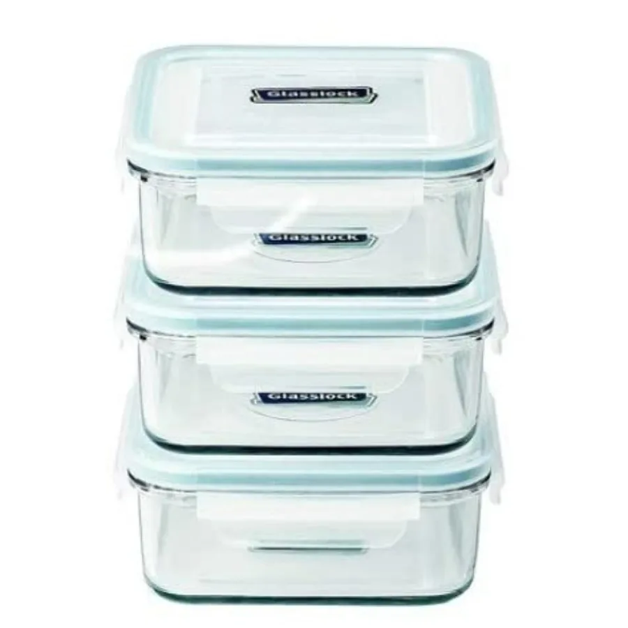 

Square FoodStorage Container with Locking Lids and Microwave Safe for Kitchen Use 30 Ounces Capacity Ideal for Meal Prep Leftov