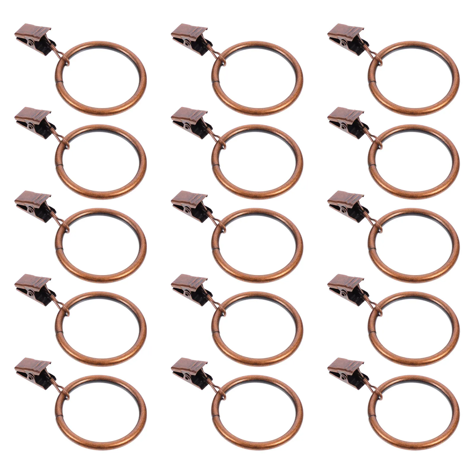 50pcs Sheer Hanger Shower Bathroom Red Iron Glide Rings Glide Rod Bathroom Curtain Hooks Stylish Home Decoration view 4