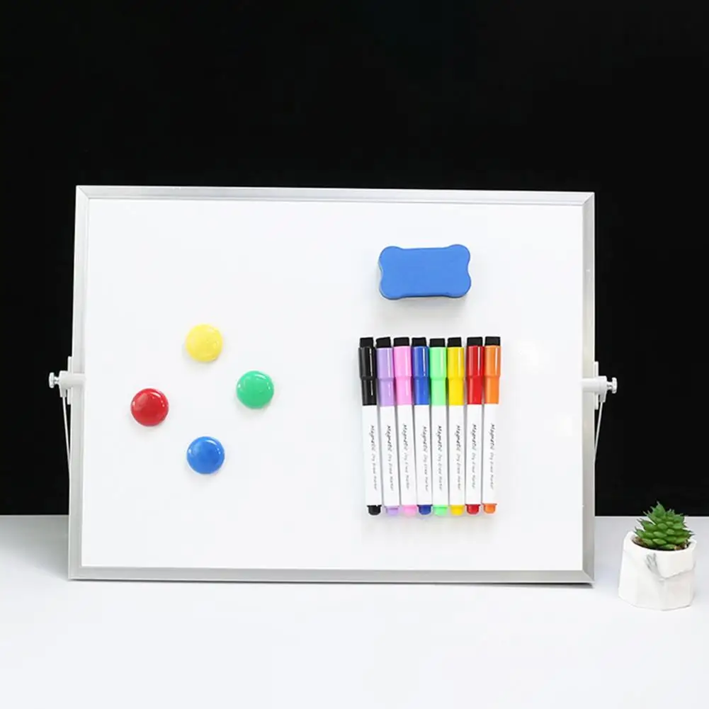 Studeertafel Whiteboard Draagbaar Dubbelzijdig Magnetisch Desktop Whiteboard Ideaal Voor Thuiskantooronderwijs Met 360 Graad