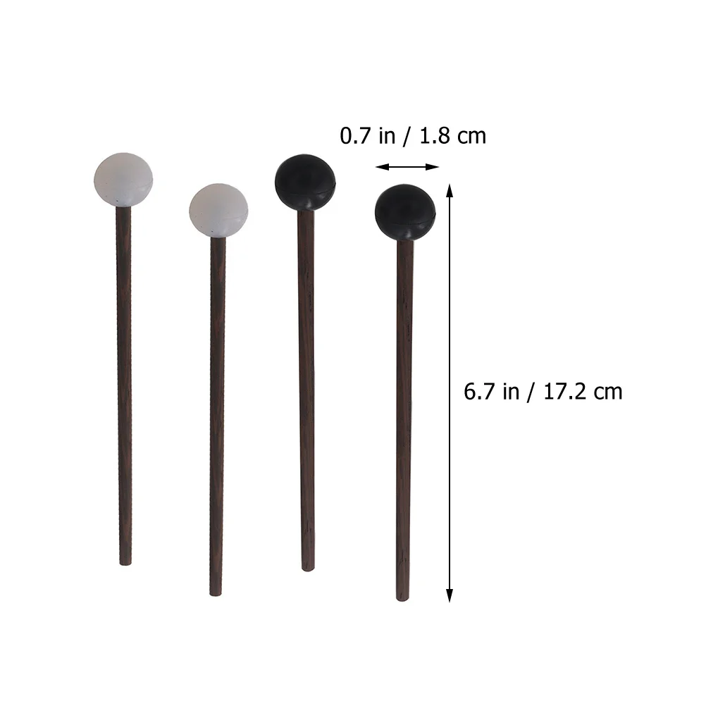 

Wooden Rubber Sturdy Tongue Mallet Durable Musical Instrument Percussion Stick Performance Practice Tool For Beginners
