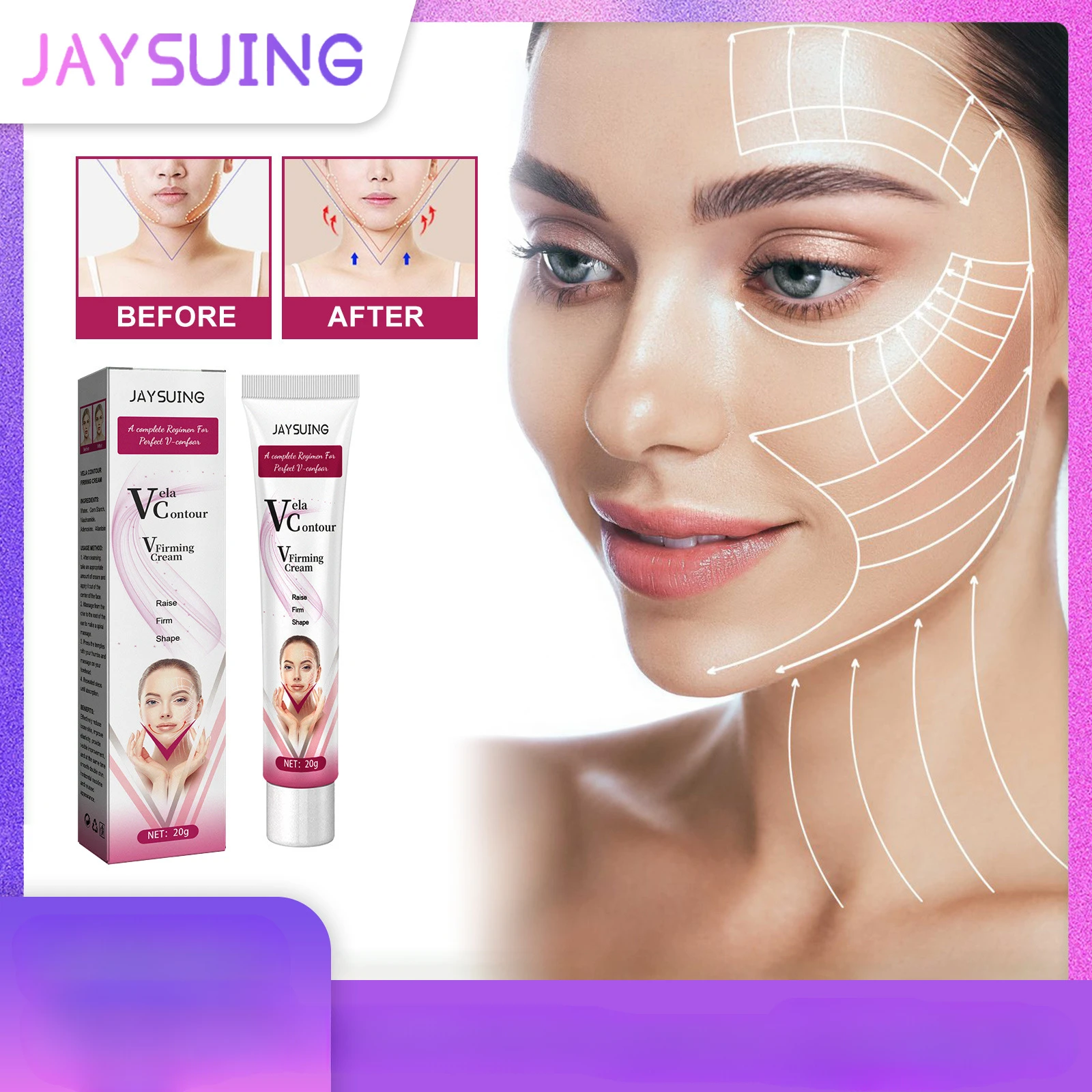 

Jaysuing Face Tightening Cream Lifting and Tightening Improved Facial Contour Relaxation Double Chin Lifting Face Contour Cream