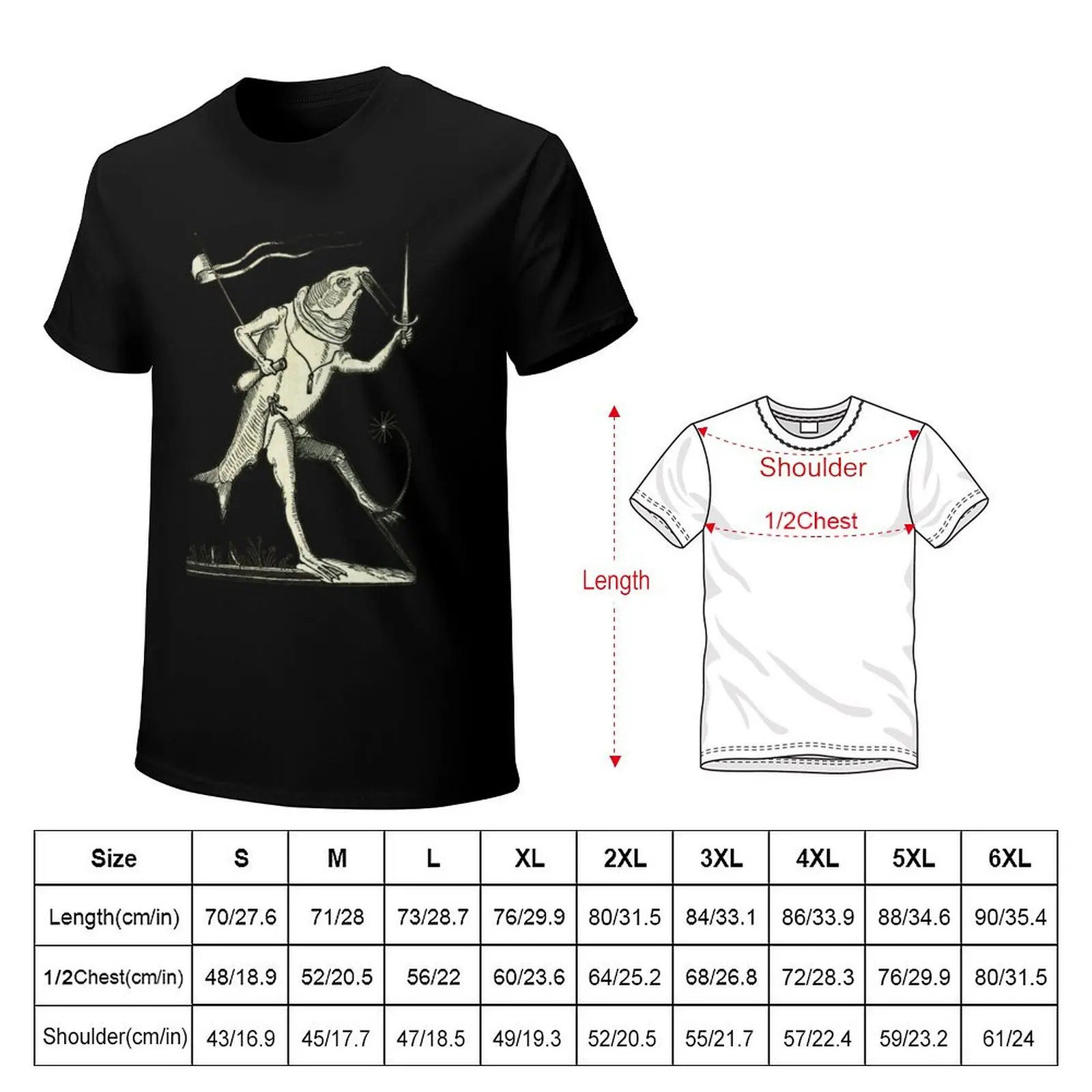 Medieval Creature Meme T-Shirt Basic Short Sleeve Cotton Blend T-Shirt