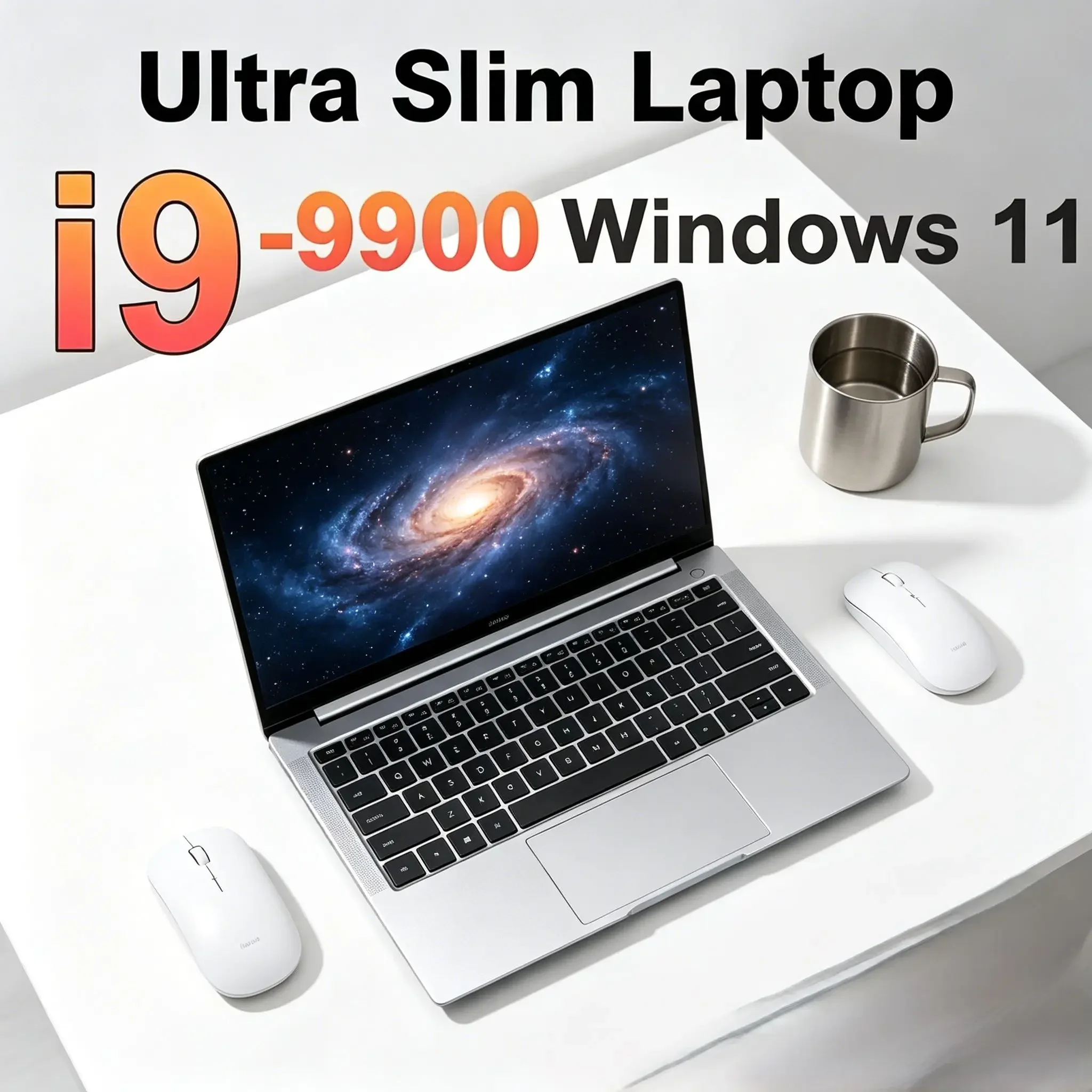 Nuevo portátil ultrafino de alto rendimiento de 15,6 pulgadas, procesador Intel Core I9-9900, 32 GB de RAM grande + 2 TB de almacenamiento masivo, 1080P, Windows 11 Pro