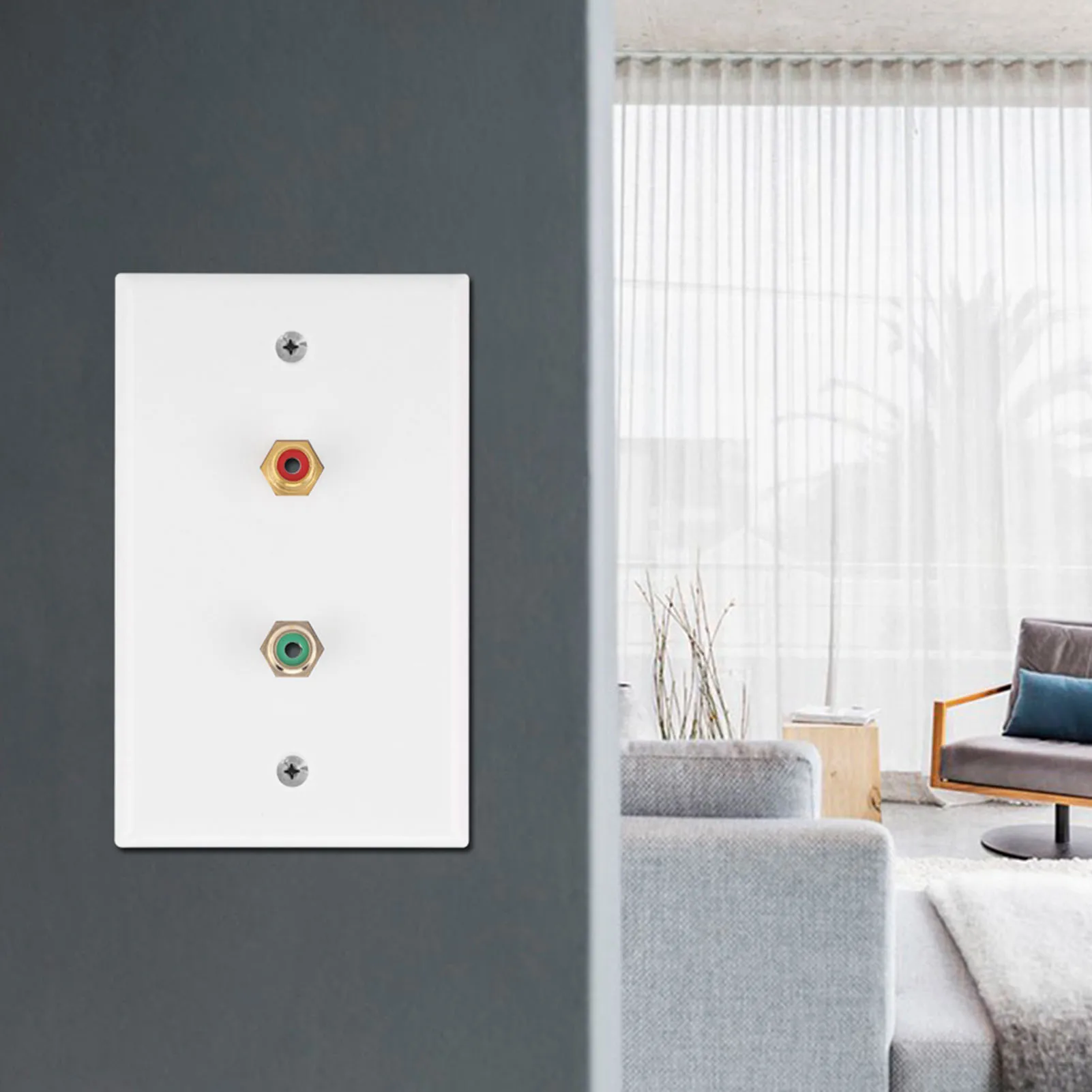 Panel de placa de pared multifuncional de 2 interfaces para edificio de oficinas Panel de enchufe de placa de pared estándar de EE. UU. Panel de enchufe de pared