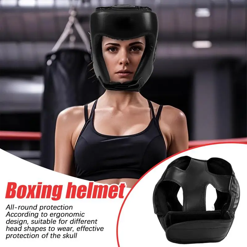 

Boxing Headgear For Men Wrestling Training Head Gear Kickboxing Adjustable Headgear Face Ear Guard For Adults Wrestling Martial
