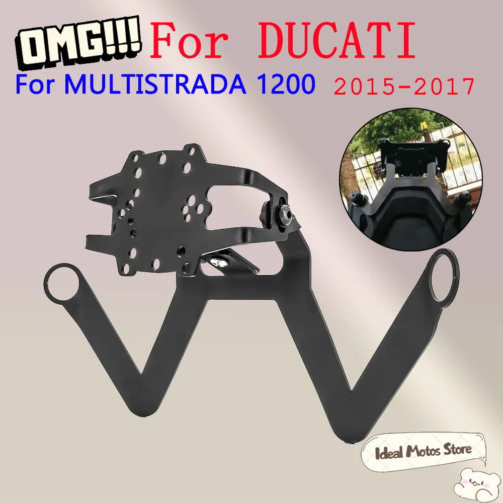 

For Ducati Multistrada 1200 MTS1200 2015 2016 2017 Motorcycle New Phone Holder Anti Vibration GPS Bracket Fit Quick Release