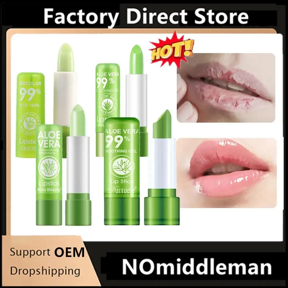 1Pc Color Changing Tinted Lip Balm Lipstick Aloe Vera Lipstick Moisturizing Long Lasting Lipsticks Lip Balm Wholesale New