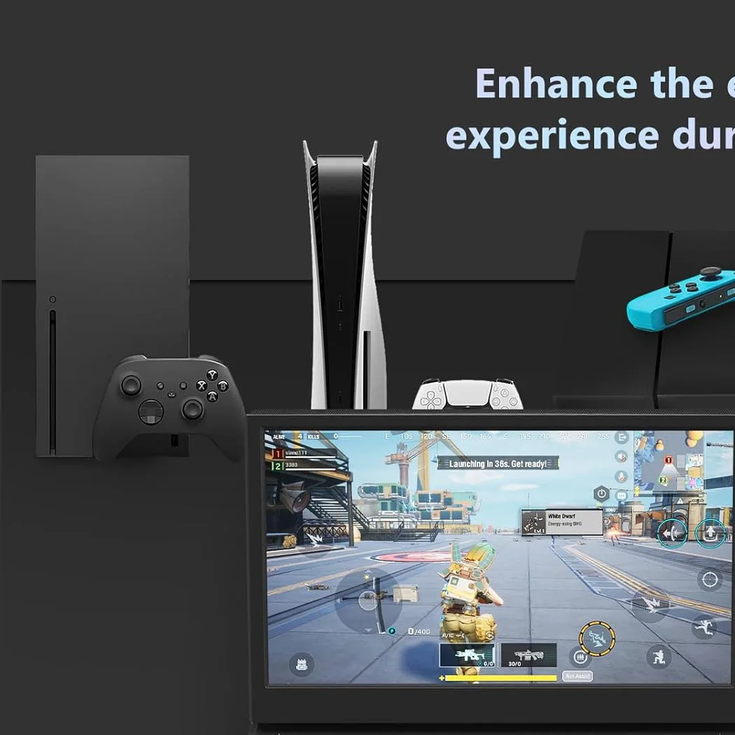 AHXJKA 11.6 Inch Portable Monitor HDMI-Compatible Laptop Second Screen Gaming Extended Display For Switch/PS4/Xbox/Raspberry Pi