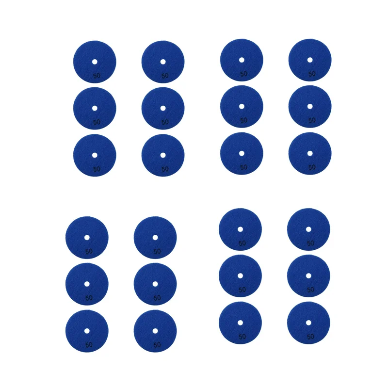 

A20F-24 Pcs 100 Mm Grit 50 Diamond Dry Polishing Pad Granite Marble Flexible Resin Sanding Disc Stone Polisher Disc