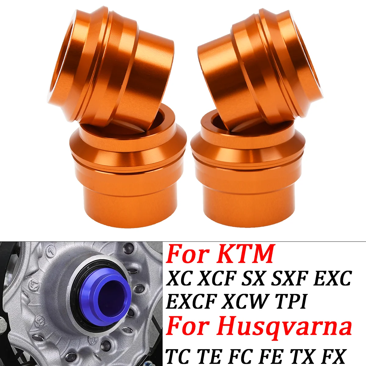 

2024 Motorcycle Front and Rear Wheel Hub Spacer For KTM XC XCF XCW SX SXF EXC EXCF 125-500 Husqvarna TE FE TX FX TC FC 125-501