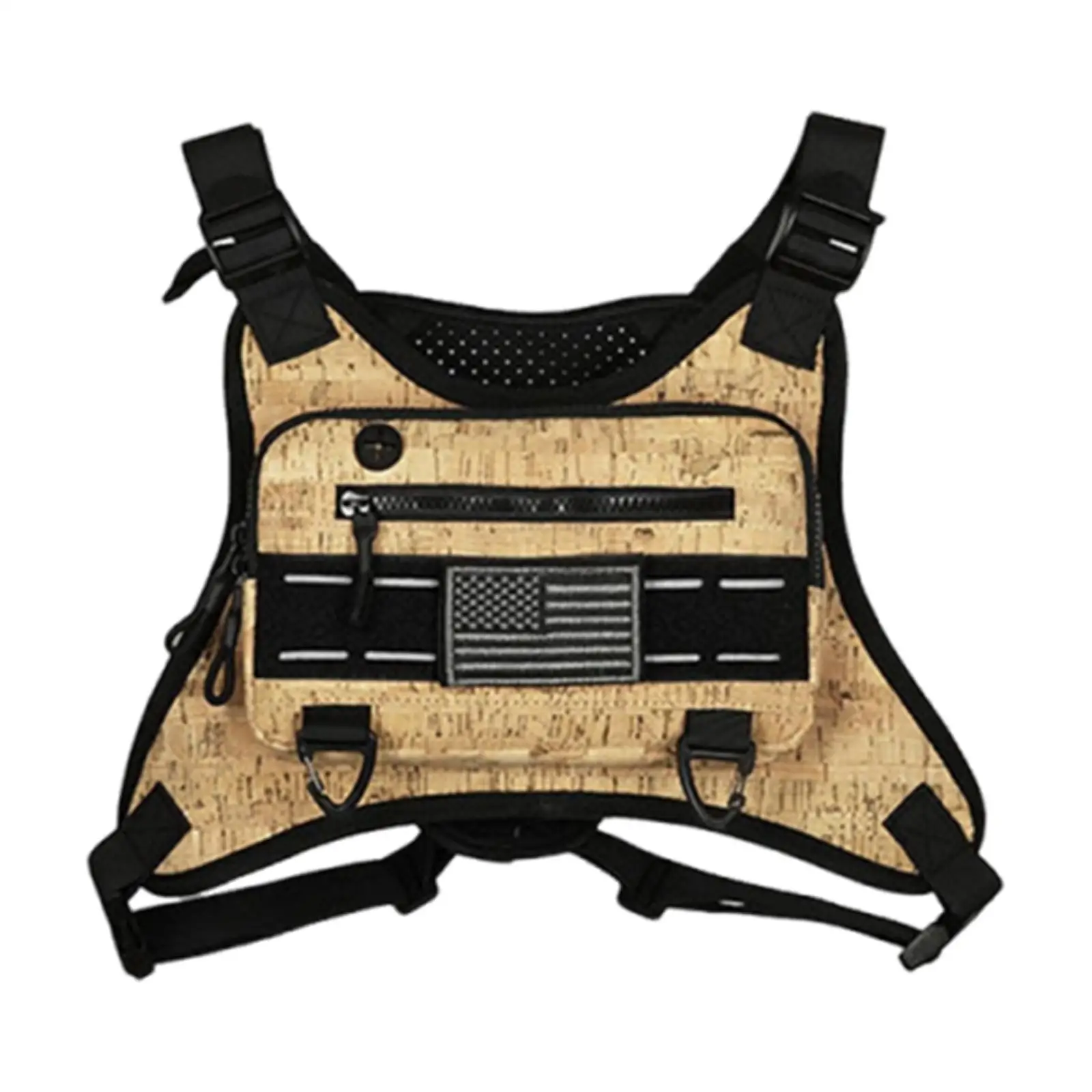 

Спортивная нагрудная сумка на открытом воздухе, гладкая сумка-жилет на молнии для прогулок, велоспорта