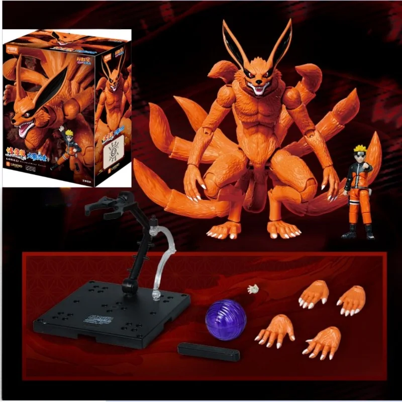 새로운 정품 블로키즈 나루토 레전드 에디션 구미호 수집용 애니메이션 액션 피규어 조립 모델 장난감 장식품 선물