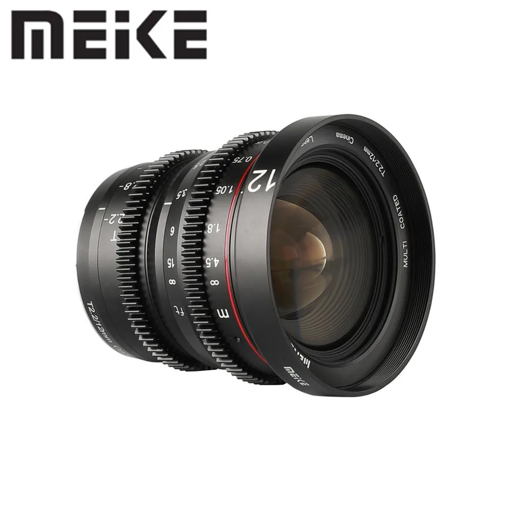

Meike MK 12 мм T2.2 Cine-объектив с большой диафрагмой и ручной фокусировкой для Micro Four Thirds M43 MFT Olympus Lumix BMPCC 4K Zcam E2