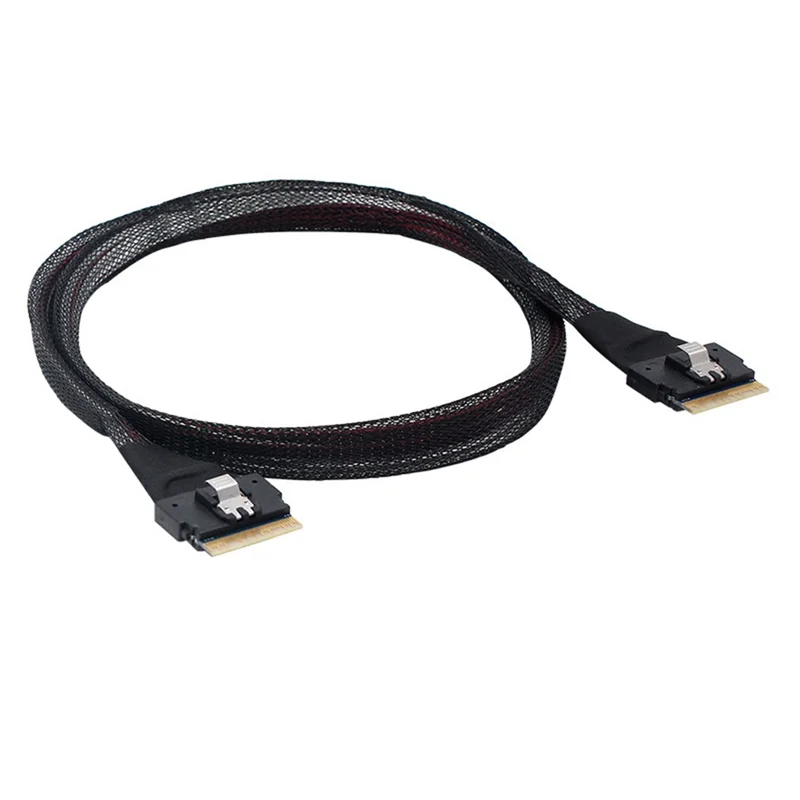 

Top-Server High-Speed Cable SFF-8654 Slim SAS To PCI-E Slimline SAS 4.0 SFF-8654 8I 74Pin Host Server Disk Array Data Cable