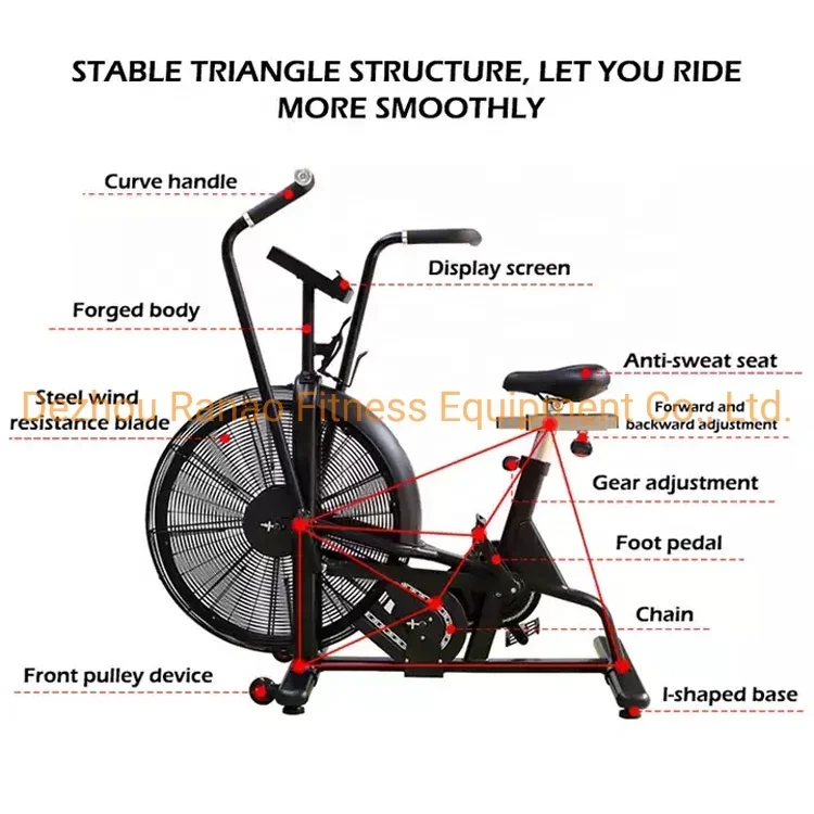 피트니스 장비 스포츠 상업용 에어 바이크, 헤비 듀티 체육관 자전거 에어 바이크