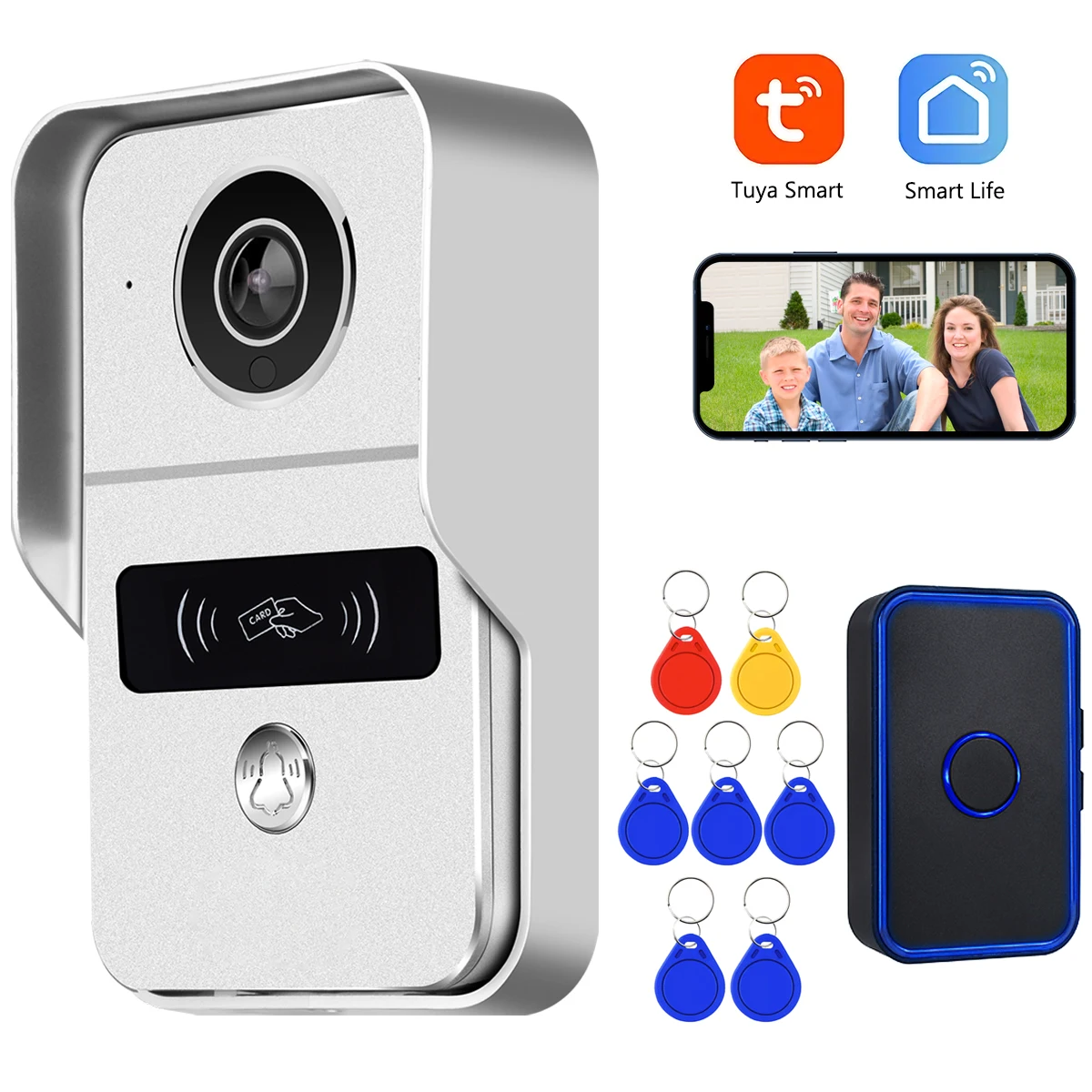 

Upgrade 1080P Tuya Smart Video Doorbell Wireless Video Intercom Door Bell with Camera Wifi Smart Doorbell Camera for home villa