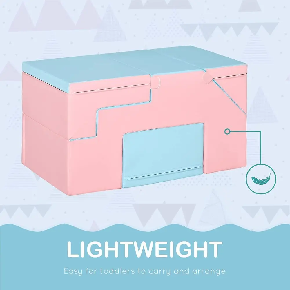 Brinquedos de escalada para crianças, blocos de escalada de espuma, 2 peças de couro PU conjunto de jogo macio interno para rastejar ou deslizar de idade de 1 a 3 anos