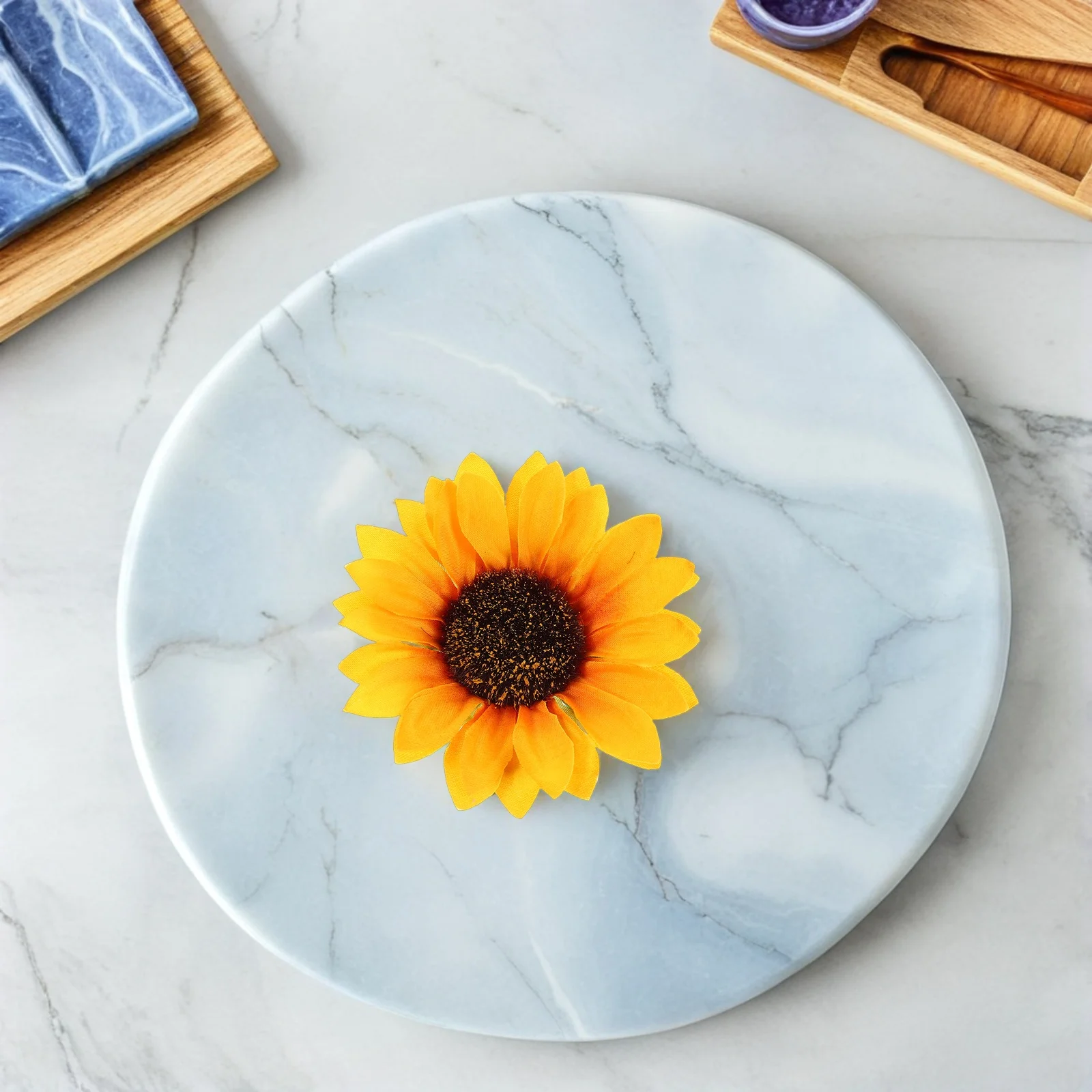 

4Pcs Sunflower Wrist Corsages Elastic Yellow Artificial Flower Bracelets Dance Performance Floral Accessories