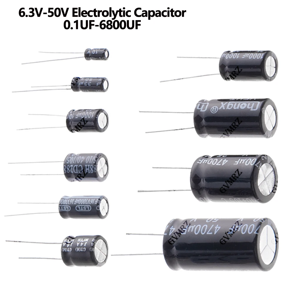 1UF 2.2UF 4.7UF 10UF Electrolytic Capacitor 22UF 33UF 47UF 470UF 100UF 220UF 1000UF 25V 35V 50V 10V 16V 6.3V