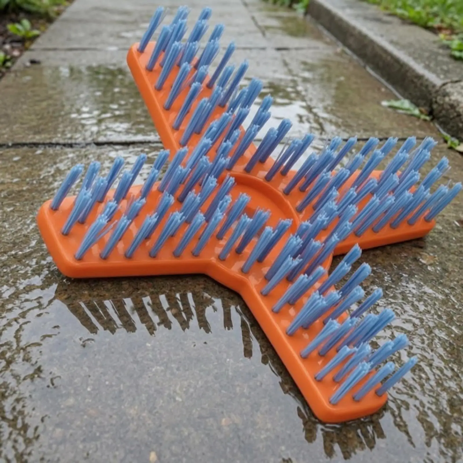 Stiff Bristle Lawn Mower Brush Replacement Part for Patio Cleaner Tool Efficient Sidewalk Scrubber for Outdoor Use