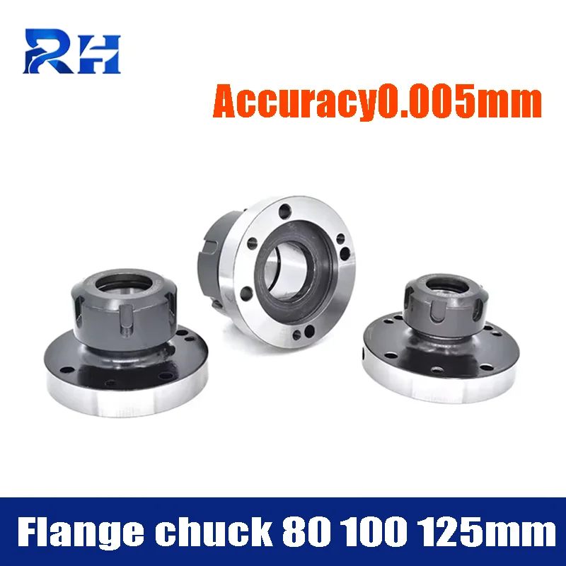 Lathe Chuck ER16 ER25 ER32 ER40 ER50 100mm 80mm Mini Spindle Flange Four Axis Cartridge Collet Fixture for CNC Tools Accessories