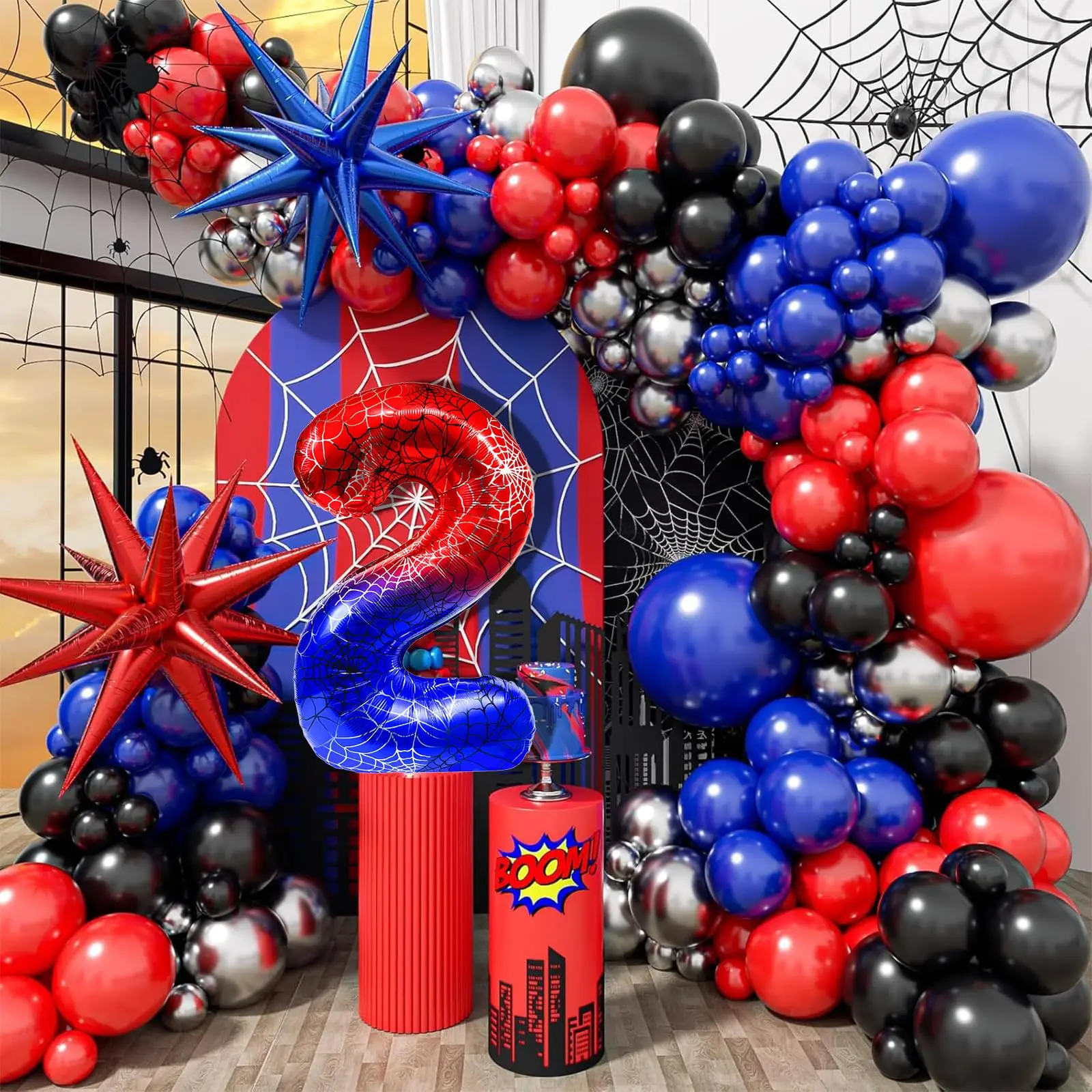 40 بوصة العنكبوت موضوع رقم 0-9 احباط بالون كبير مايلر للطفل الصبي فيلم عاشق حفلة عيد ميلاد الذكرى لوازم الديكور #6