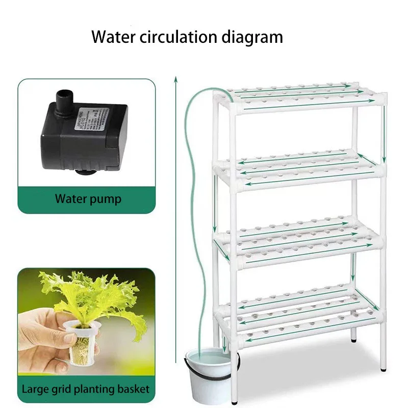 Sistema de cultivo hidropónico para invernadero Vertical, Kit completo, maceta de jardín, sistema aeróbico