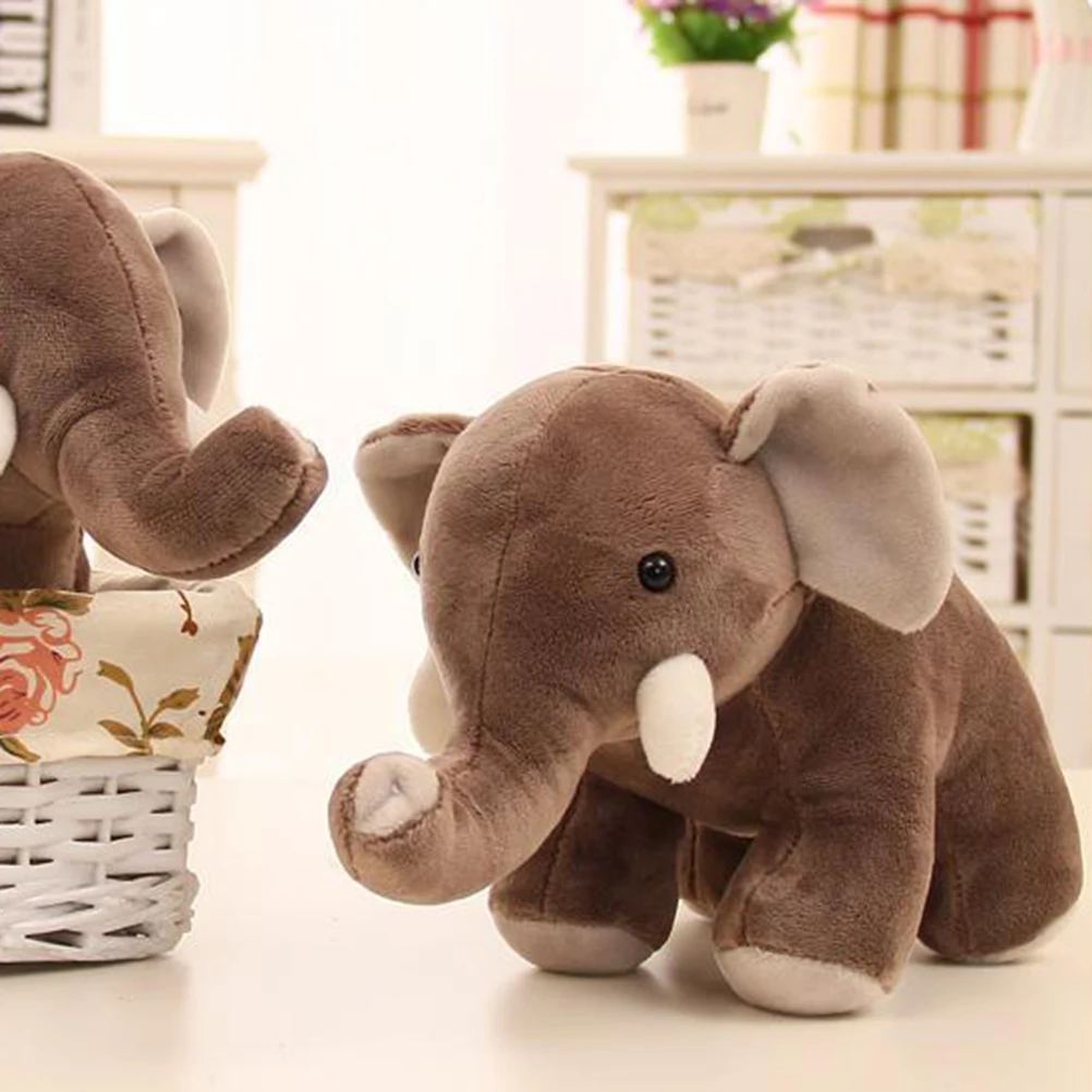 ZK30 25 cm mignon en peluche éléphant poupées beaux animaux en peluche jouets anniversaire cadeau de noël pour les enfants