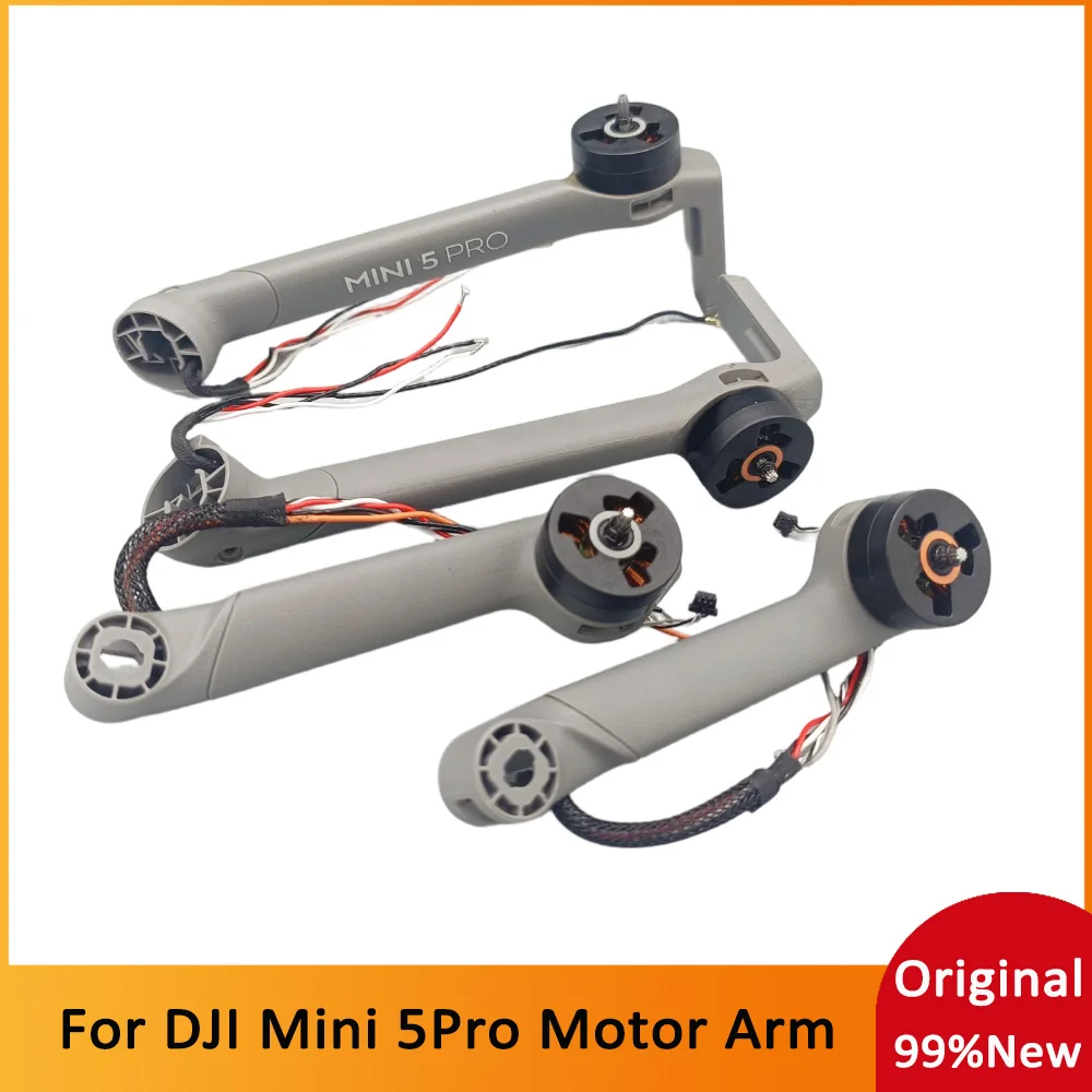 Oryginalne, fabrycznie nowe ramię z silnikiem do drona DJI Mini 5 Pro, części zamienne OEM, przednie, tylne, lewe, prawe ramię silnika w komplecie.