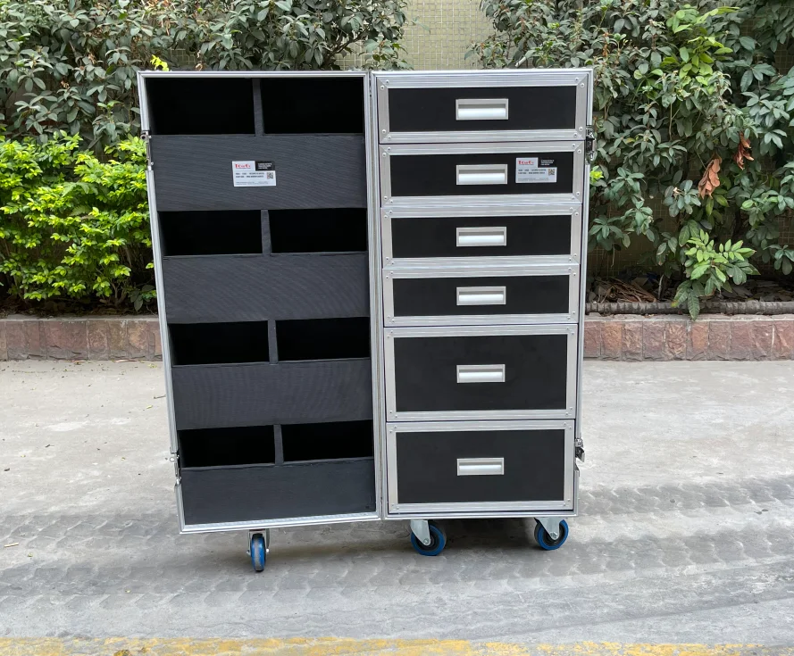 PS Custom Toolbox Multi-function Production Office 6 Drawers Cabinet Utility Flight Road Case