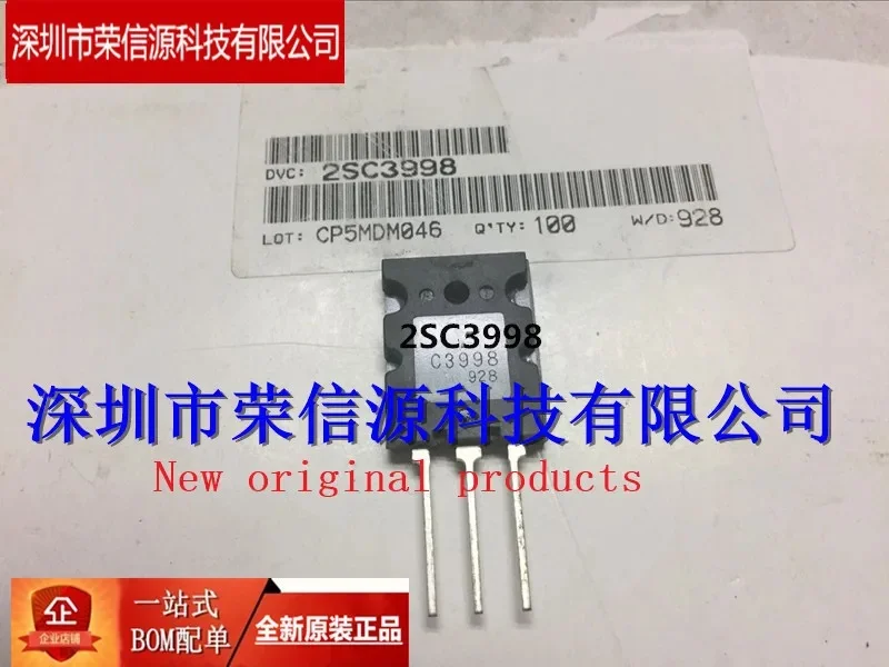 

5 pcs 2SC3998 C3998 TO-3PL 25A 1500V transistor New original