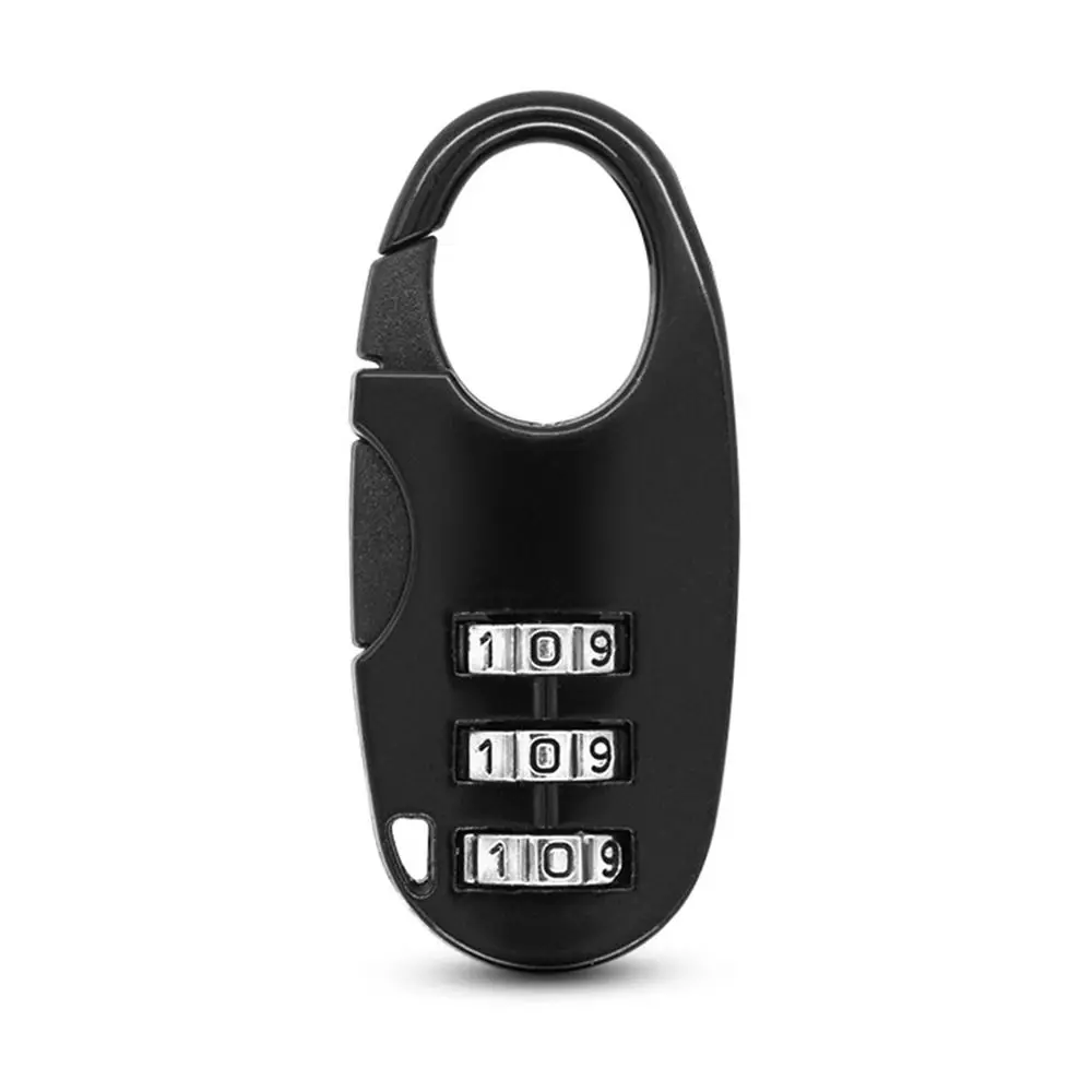 Portable Zinc alloy 3 Digit Password Lock Combination Lock Security Tool Backpack Zipper Lock Code Lock Luggage Padlock Travel